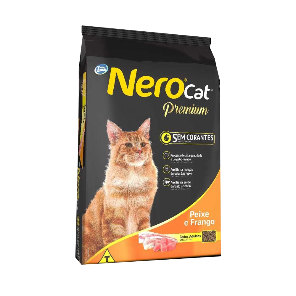Ração Gato Adulto Premium Peixe e Frango Nero 20Kg