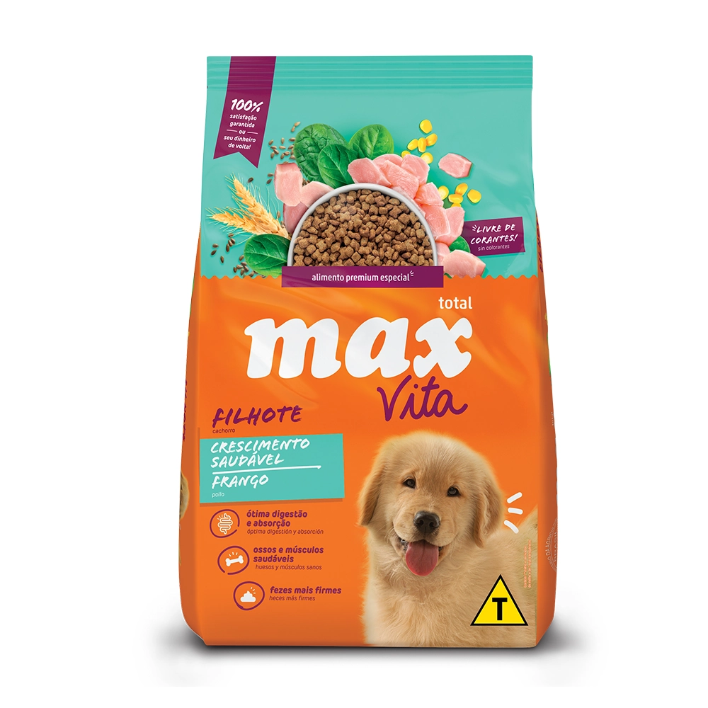 Ração Seca Total Max Cães Vita Frango Para Cães Filhotes 20kg