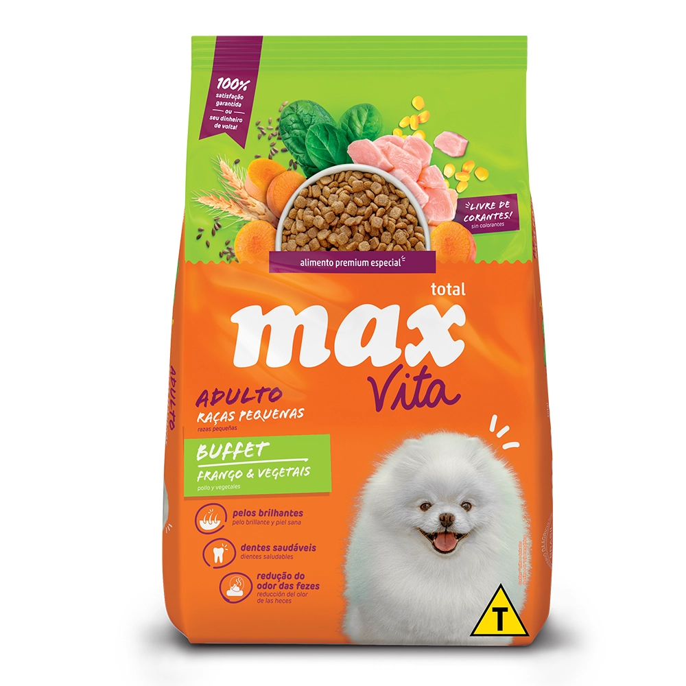 Ração Seca Total Max Vita Buffet Para Cães Adultos De Raças Pequenas 20kg