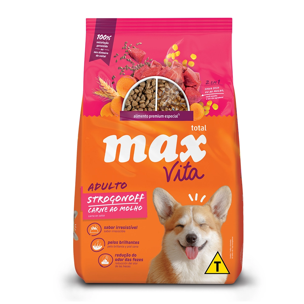 Ração Seca Total Max Vita Strogonoff Para Cães Adultos 15kg