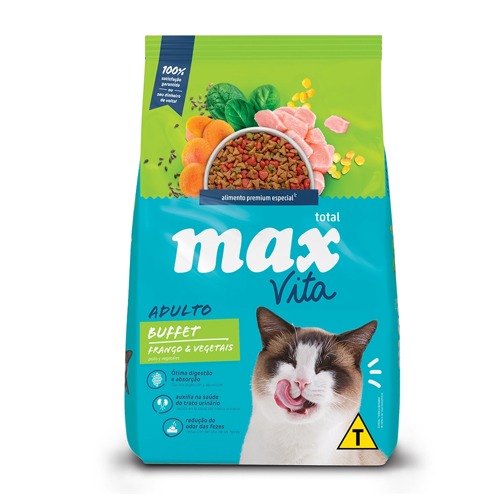 Ração Seca Total Max Vita Buffet Para Gatos Adultos 20kg