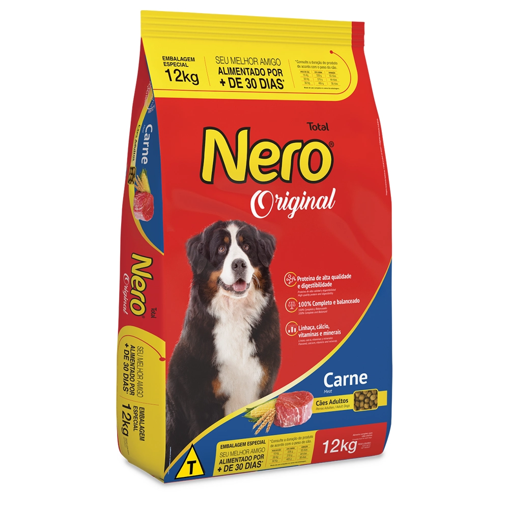 Ração Seca Total Nero Original Carne Para Cães Adultos 12kg