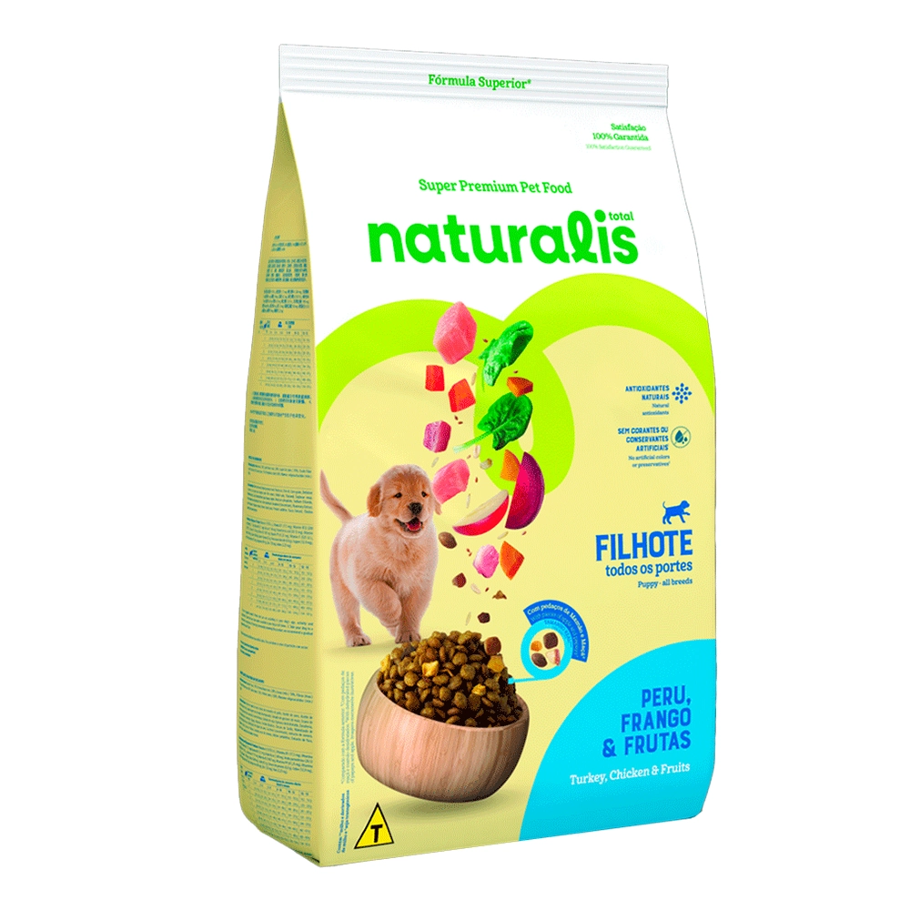Ração Seca Naturalis Peru. Frango Frutas Filhote 10.1kg