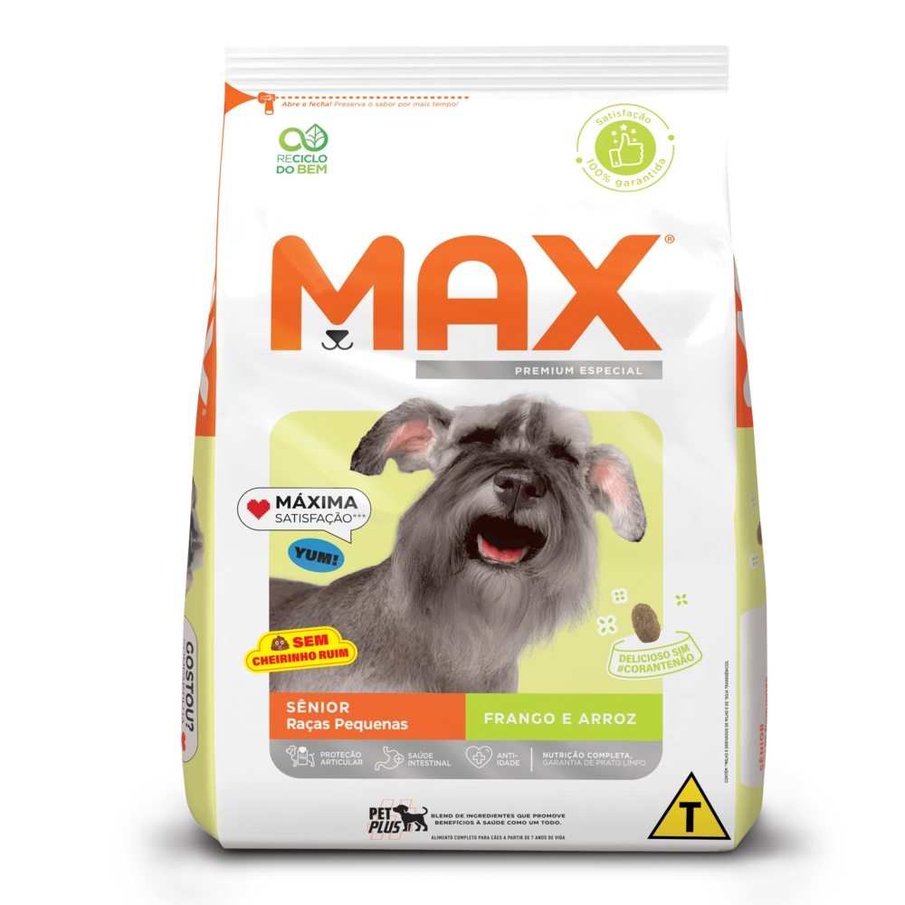Max Caes Senior Rp Frango E Arroz 10,1kg