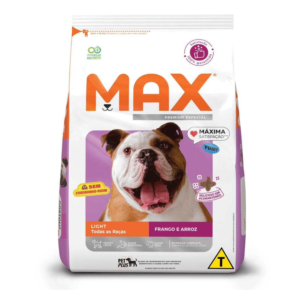 Max Caes Light Frango E Arroz 15kg