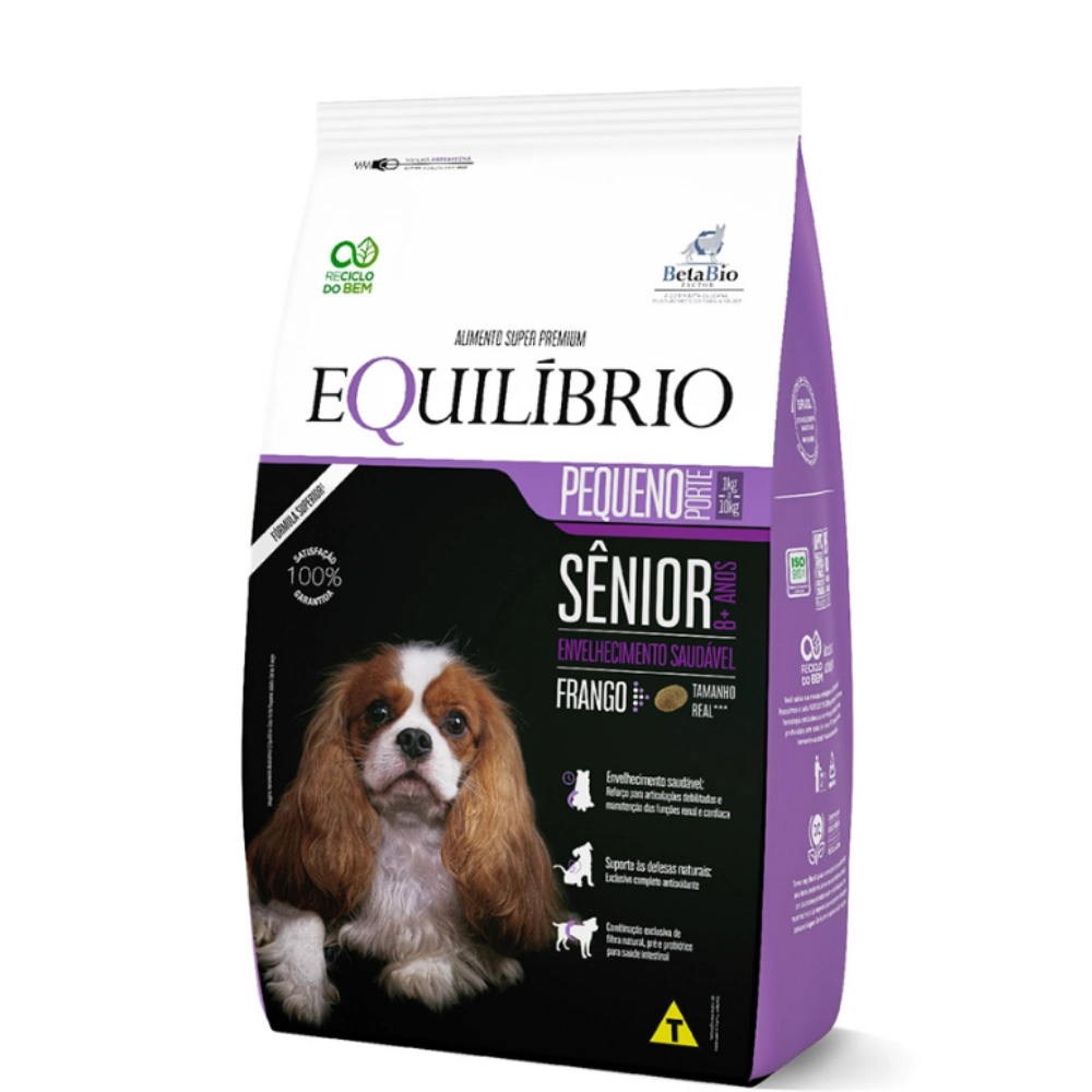 Racao Equilibrio Caes Pequeno Porte Adulto Senior Frango 1kg