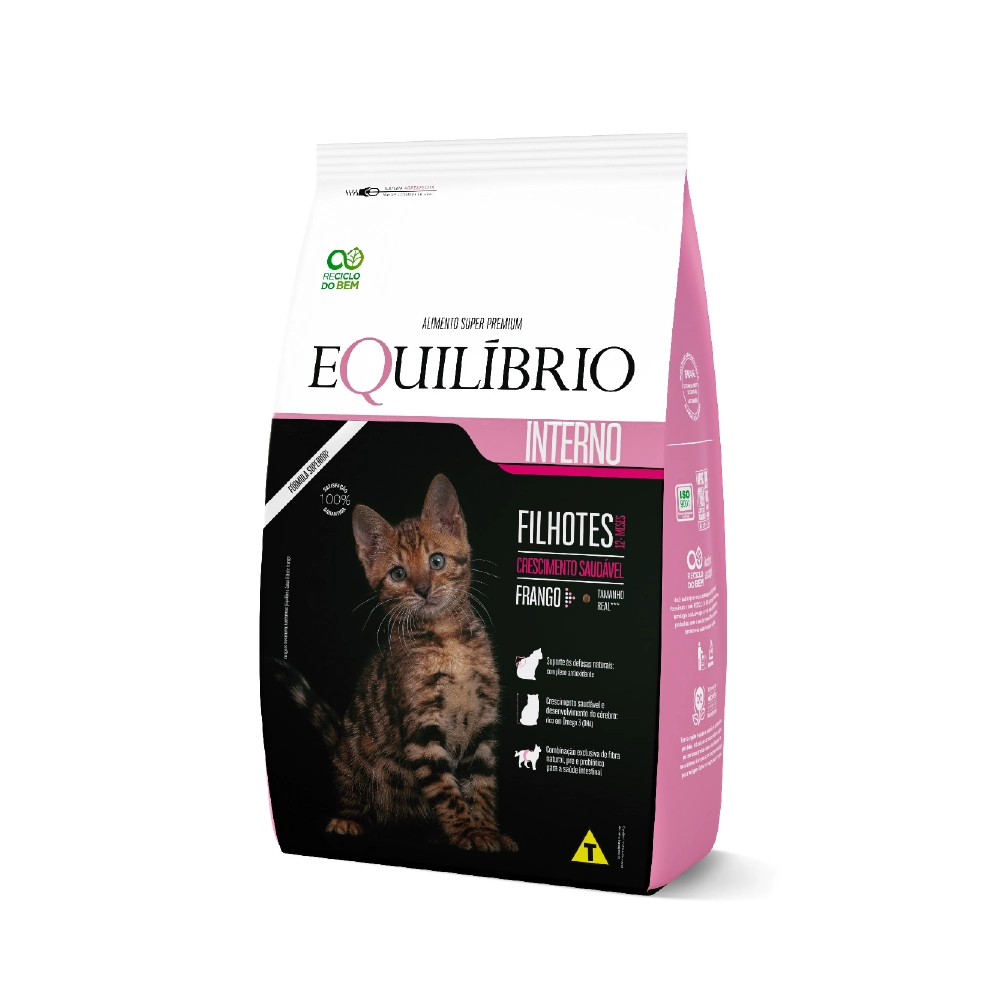 Racao Equilibrio Gato Filhote Frango 1,5kg