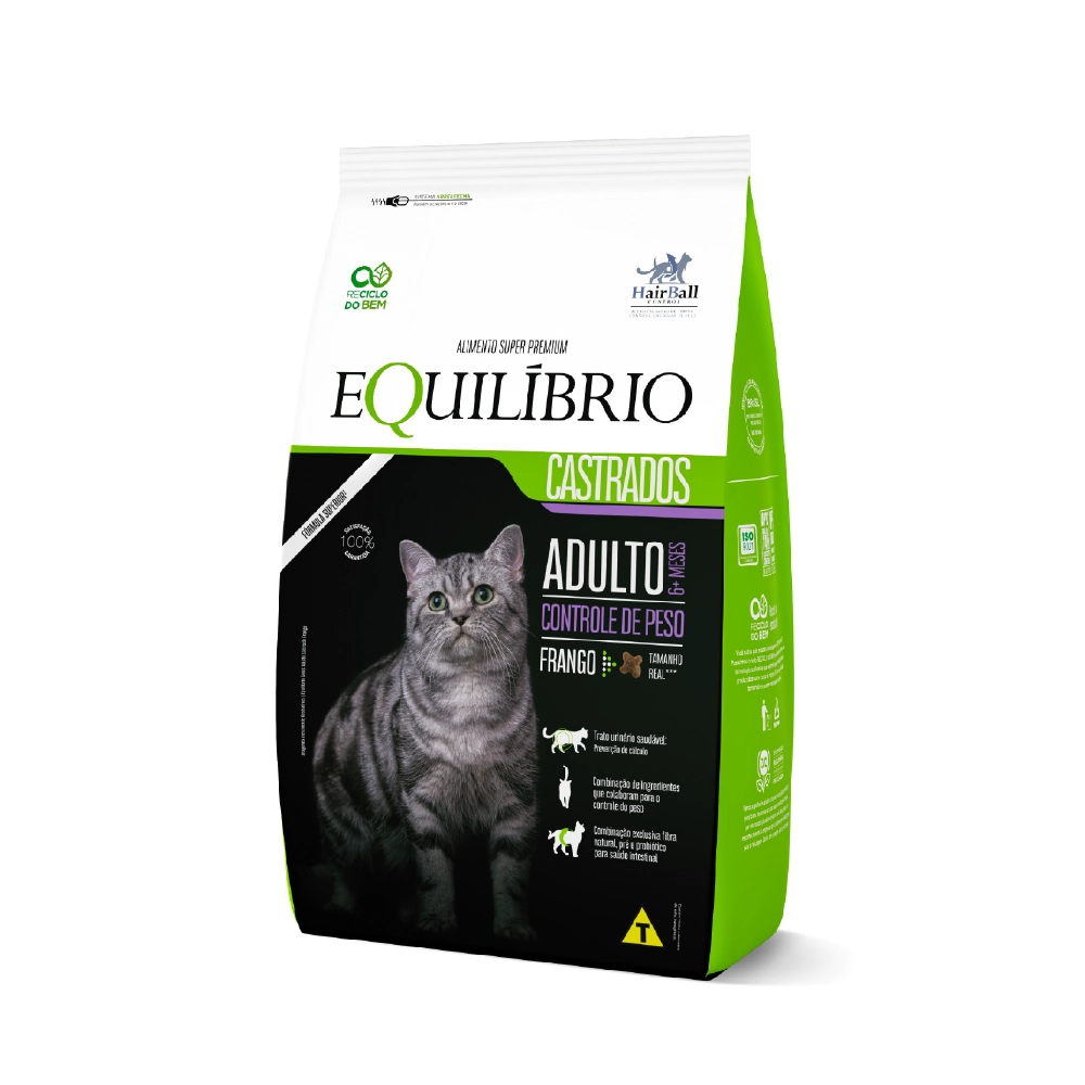 Equilibrio Gato Adulto Castrado Frango 7,5kg