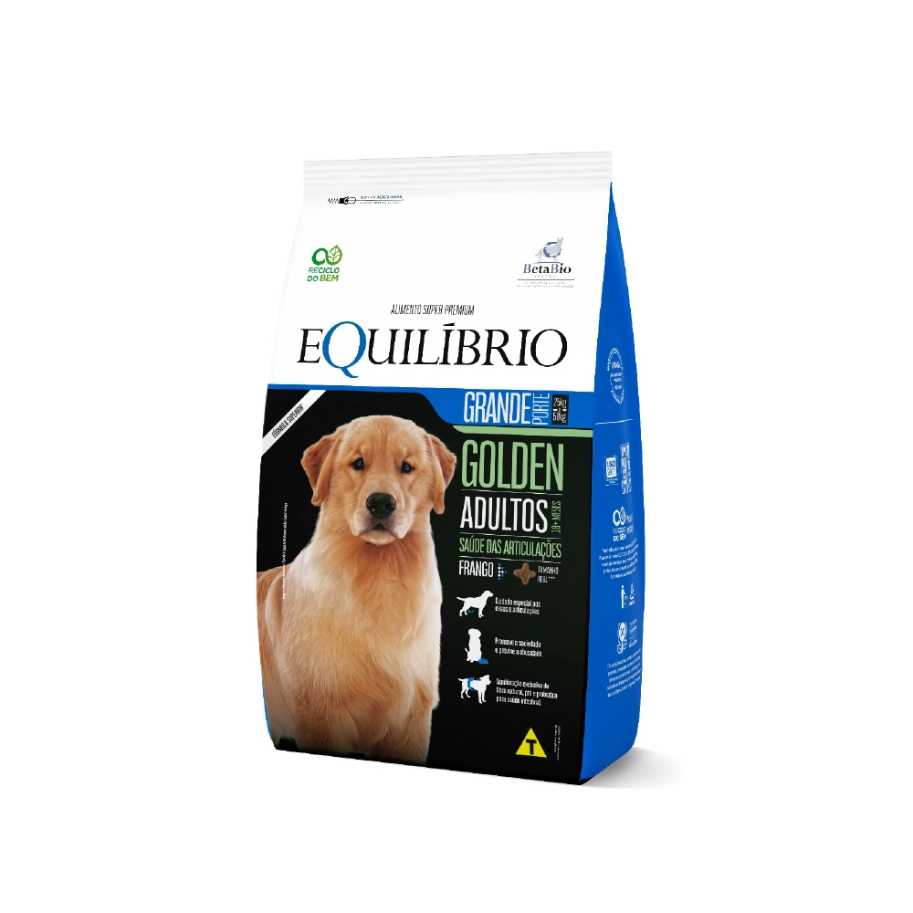 Racao Equilibrio Caes Adulto Golden Frango 12kg