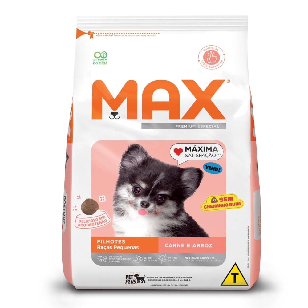 Max Caes Filhote Carne Peq 1kg