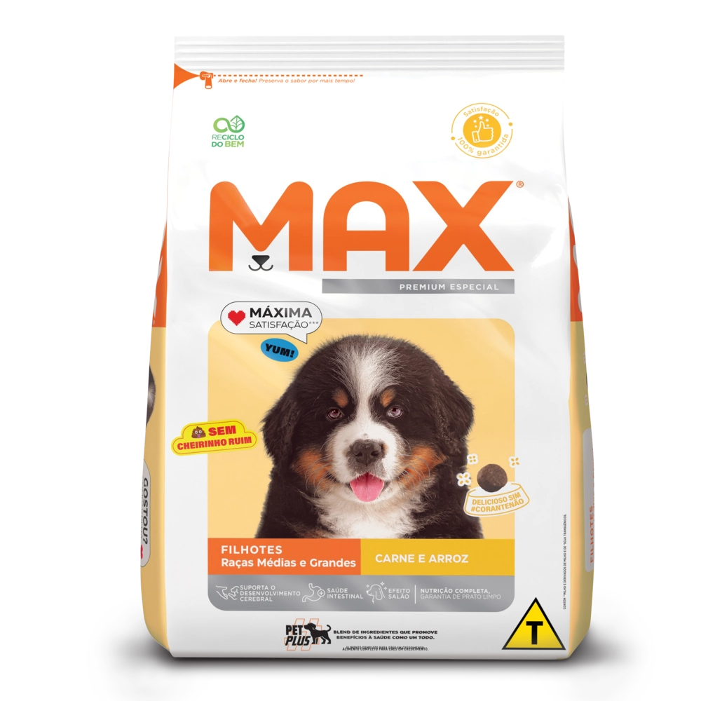 Max Caes Filhote Carne Med/grd 15kg