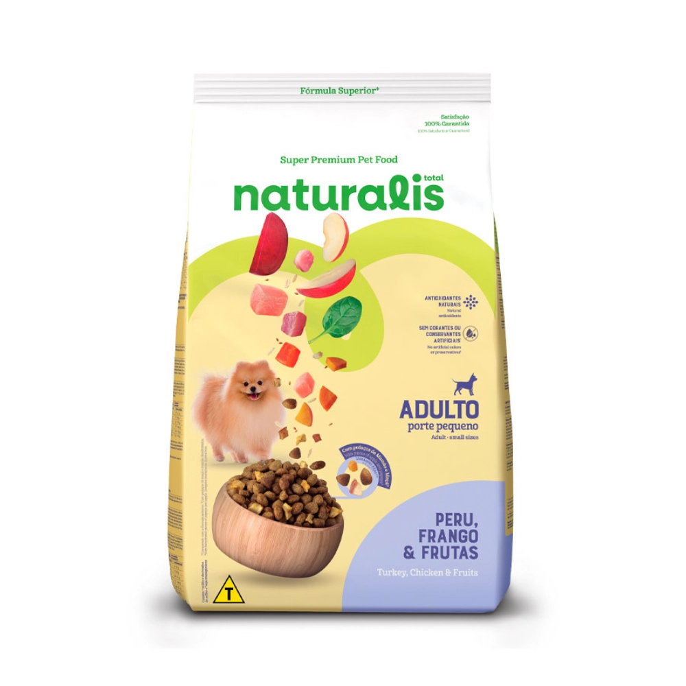 Ração Super Premium Para Cães Adultos Médio E Grande Porte Sabor Peru/frango/frutas Naturalis 16,5kg