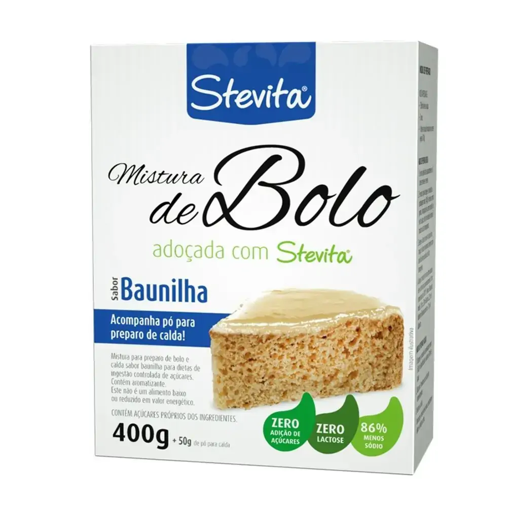 Mistura De Bolo Stevita Sabor Baunilha 400 Gr Stevita