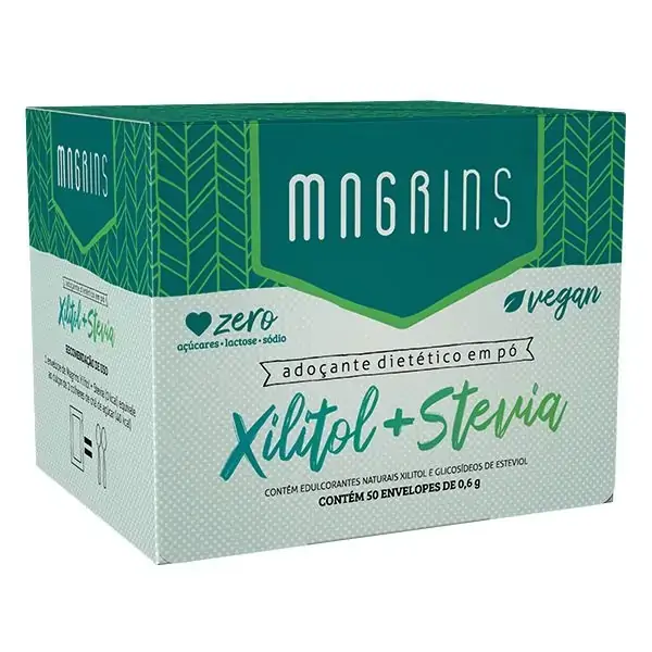 Adocante Magrins Xilitol Stevia C/50 Saches