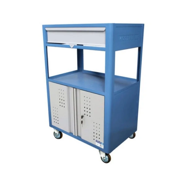 Carrinho para Oficina Mecânica Aberta Modelo Compacto com 1 Gaveta e 2 Portas - MARCON FERRAMENTAS CR97