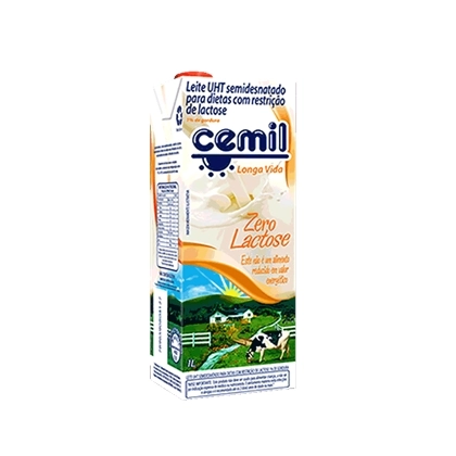 Leite Cemil Uht Semidesnatado Zero Lactose 1lt