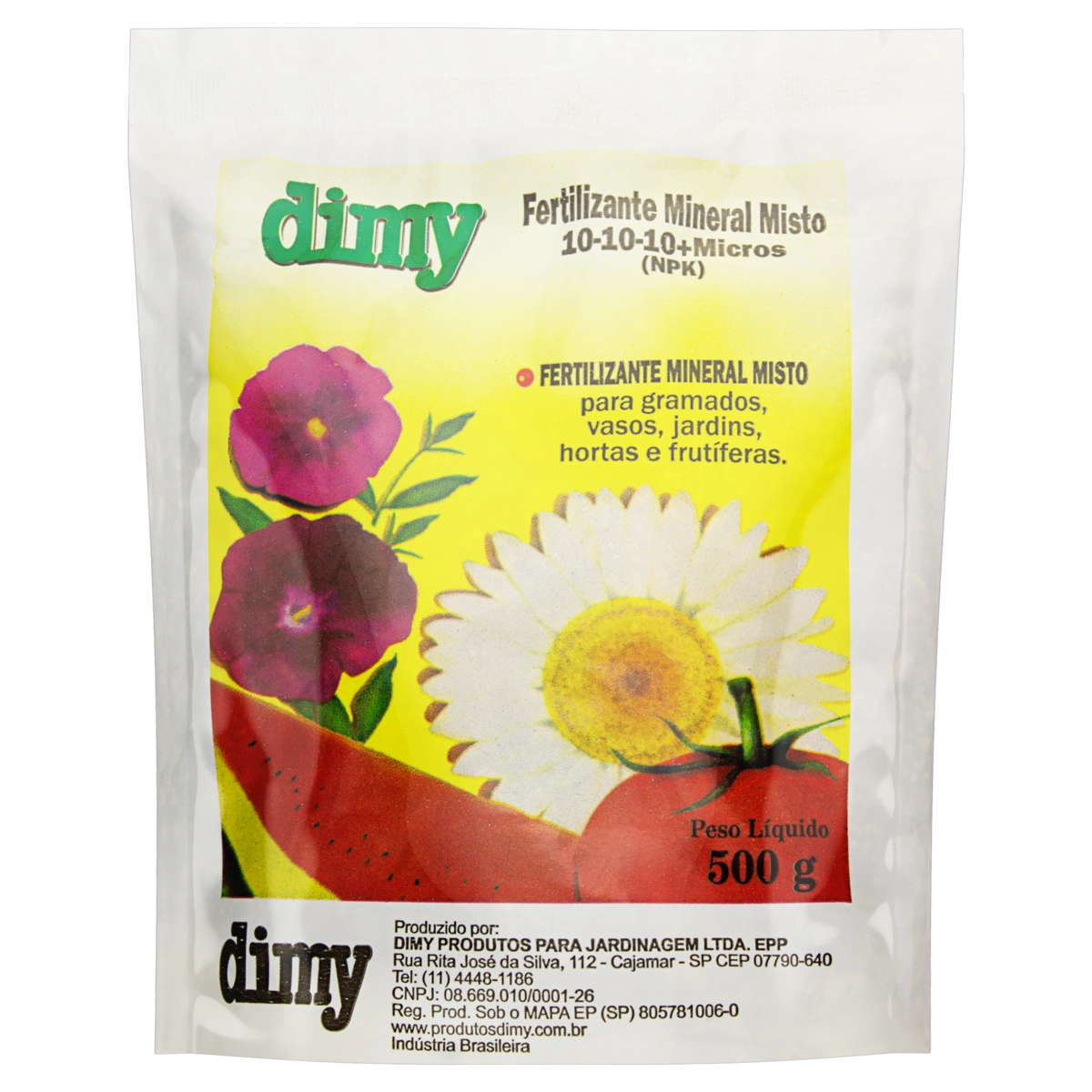 Fertilizante Misto 10 10 10 Micronutrientes Dimy Sachê 500g