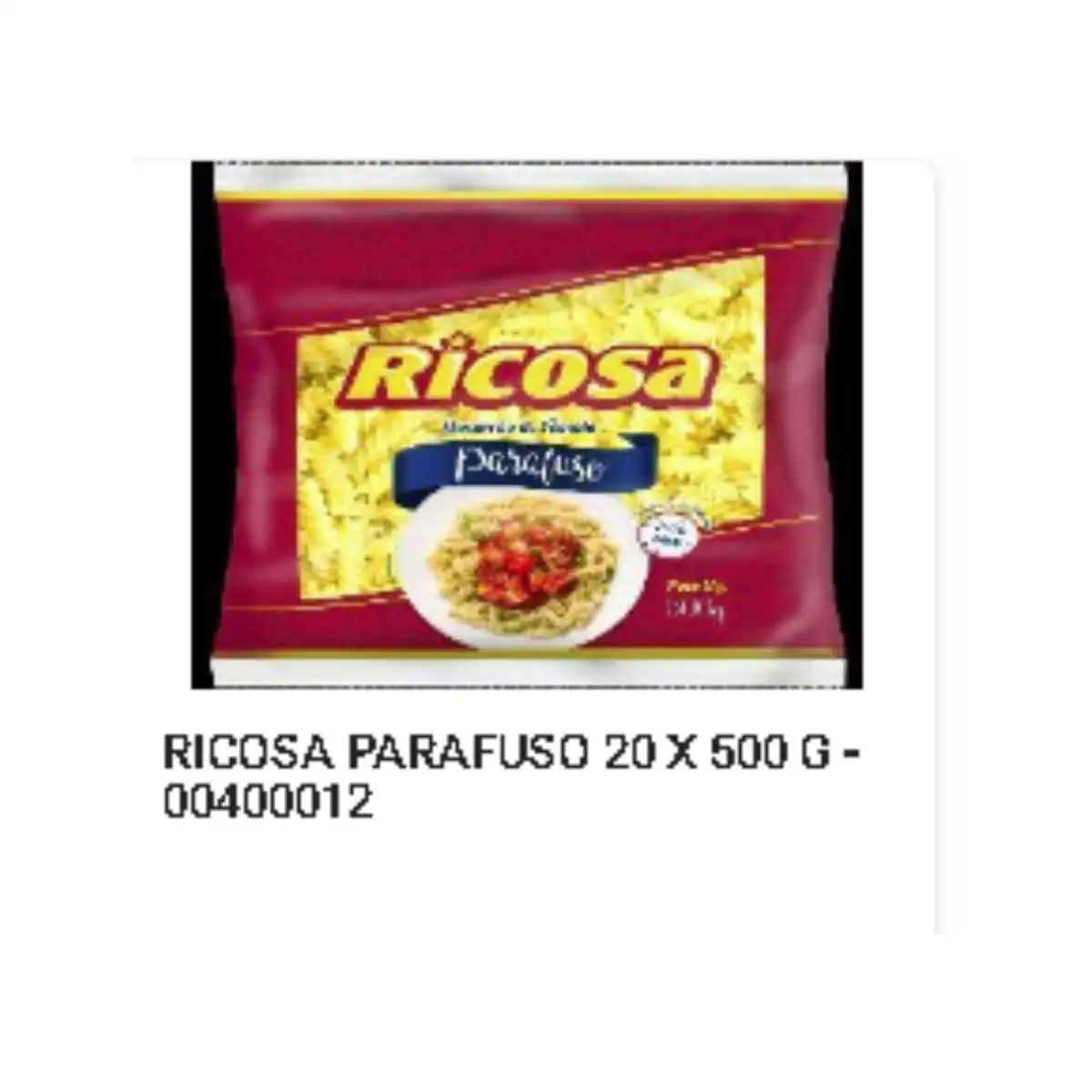 Mac Ricosa Semola 500g Parafuso
