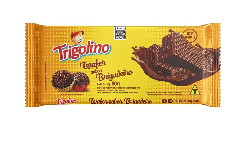 Biscoito Wafer Sabor Baunilha Trigolino 80g