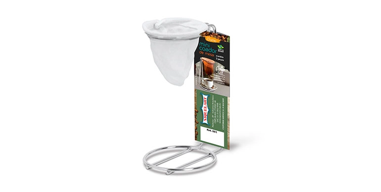 Mini Coador De Café Individual Suporte Com Filtro Pano Mesa