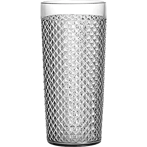 Copo Diamante Plástico Crystal Laranja 438 2