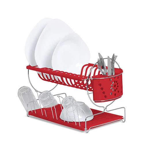 Secador Master Arame C Porta Talher E Copo Vermelho 392 5 Niquelart