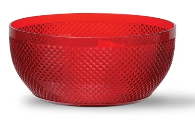 Saladeira Diamante 3,9l 25cm Vermelha 607 5 Niquelart