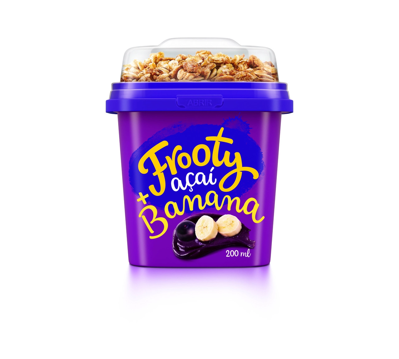 Polpa De Açaí Com Guaraná Frooty Sabor Banana 200g