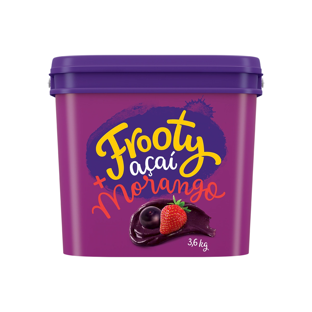 Sorbet Açaí E Morango Frooty Balde 3,6kg