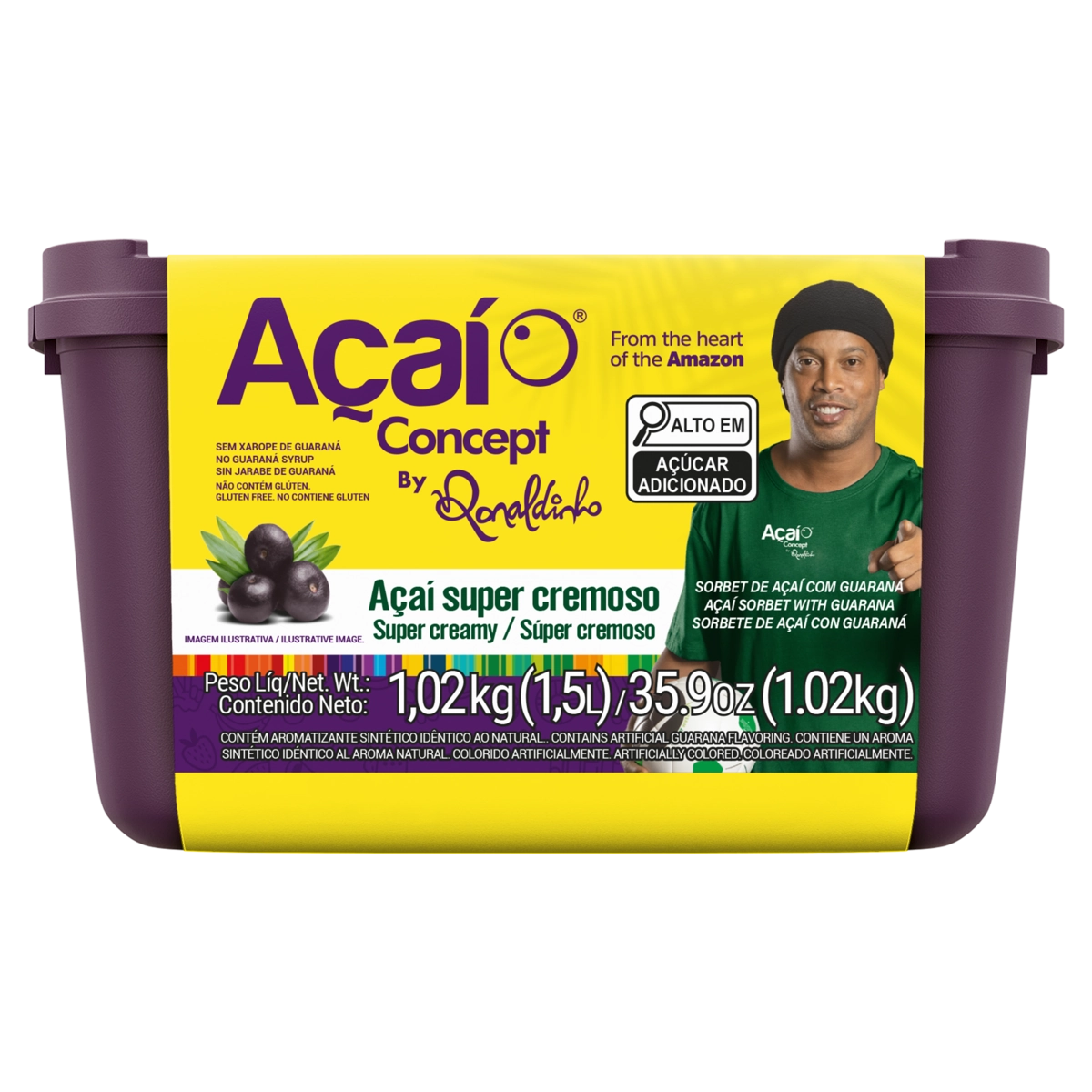 Sorbet Açaí Com Guaraná Açaí Concept Pote 1,02kg