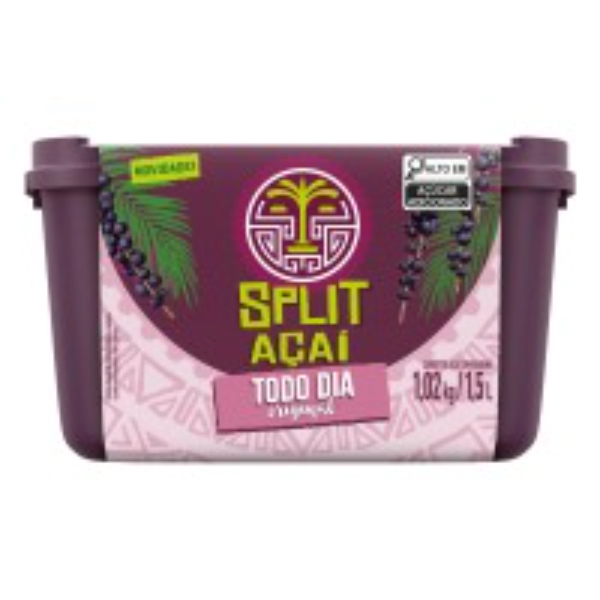 Sorbet Açaí Com Guaraná Original Split Açaí Todo Dia Pote 1,5l