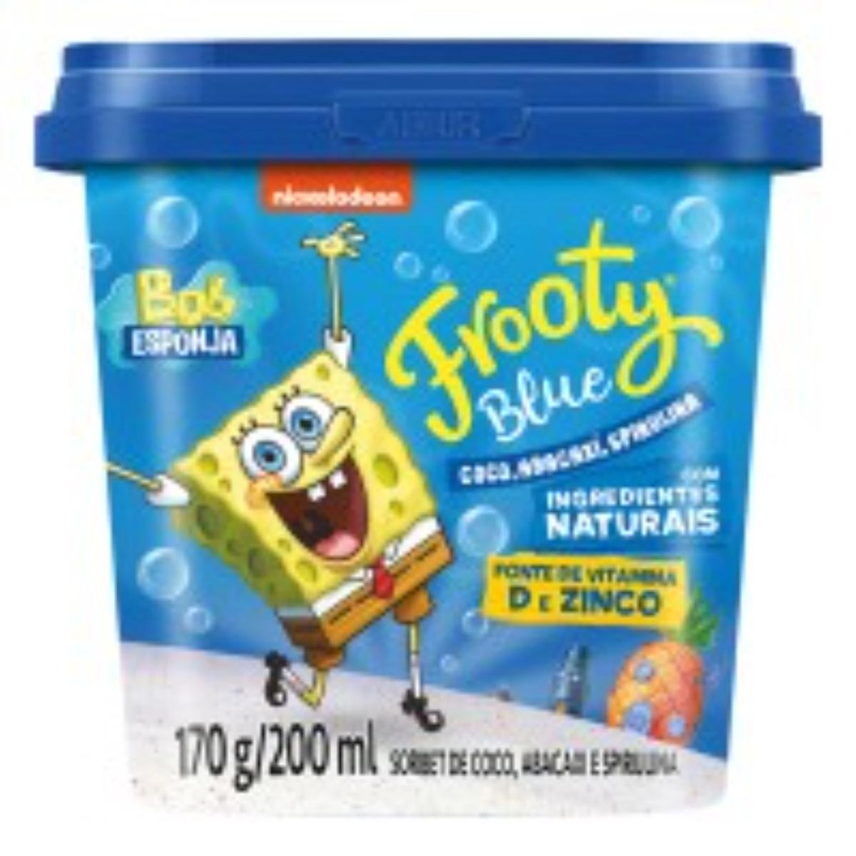 Sorbet Blue Bob Esponja Frooty Pote 200ml