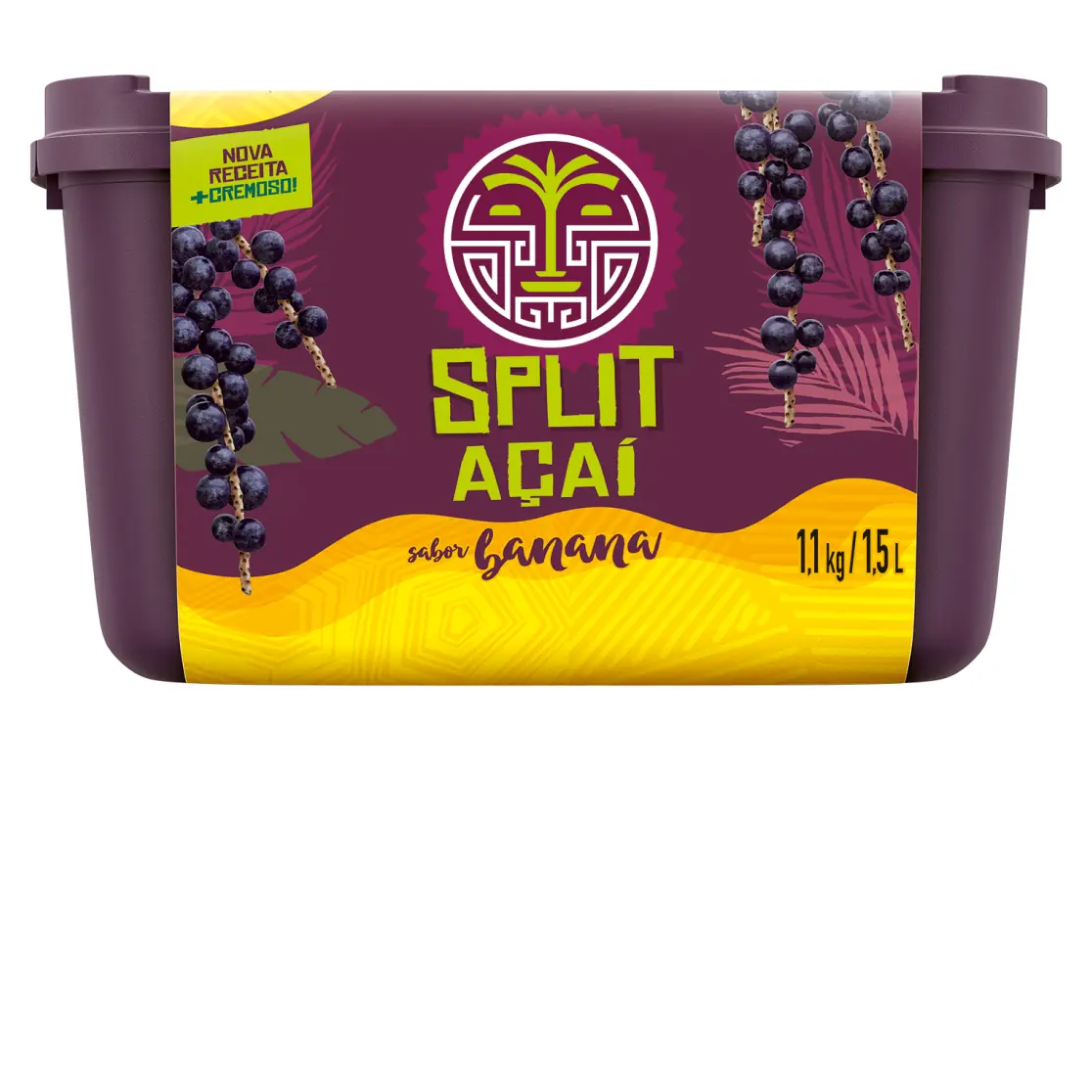 Creme De Frutas Banana Split Açaí Todo Dia Pote 1,5l