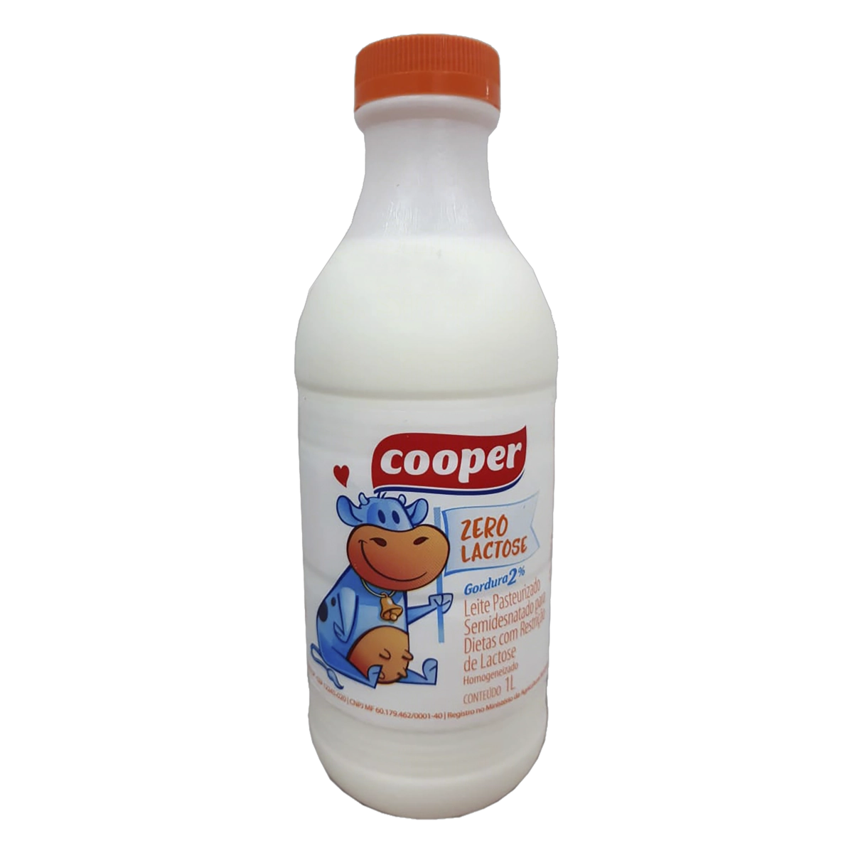 Leite Pasteurizado Homogeneizado Semidesnatado Zero Lactose Cooper Garrafa 1l