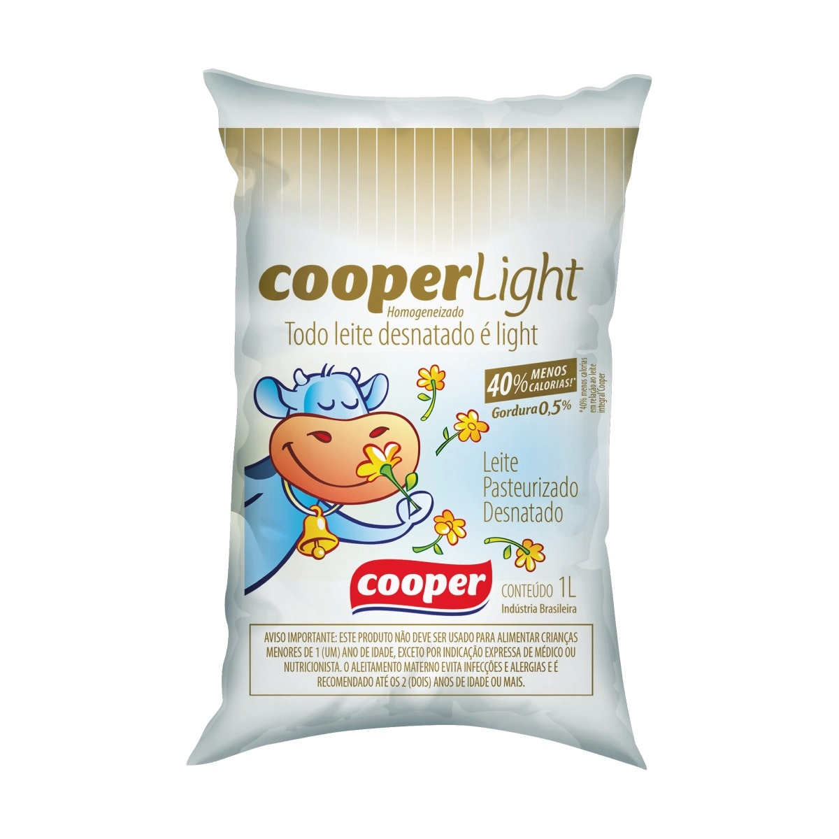 Leite Pasteurizado Desnatado 1l Cooper