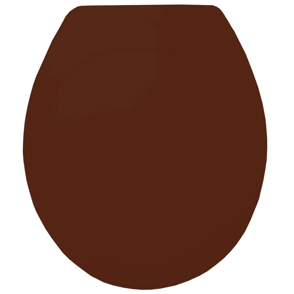 Assento Sanitário Universal Oval Premium Em Polipropileno Com Fechamento Convencional Marrom/Caramelo Tupan