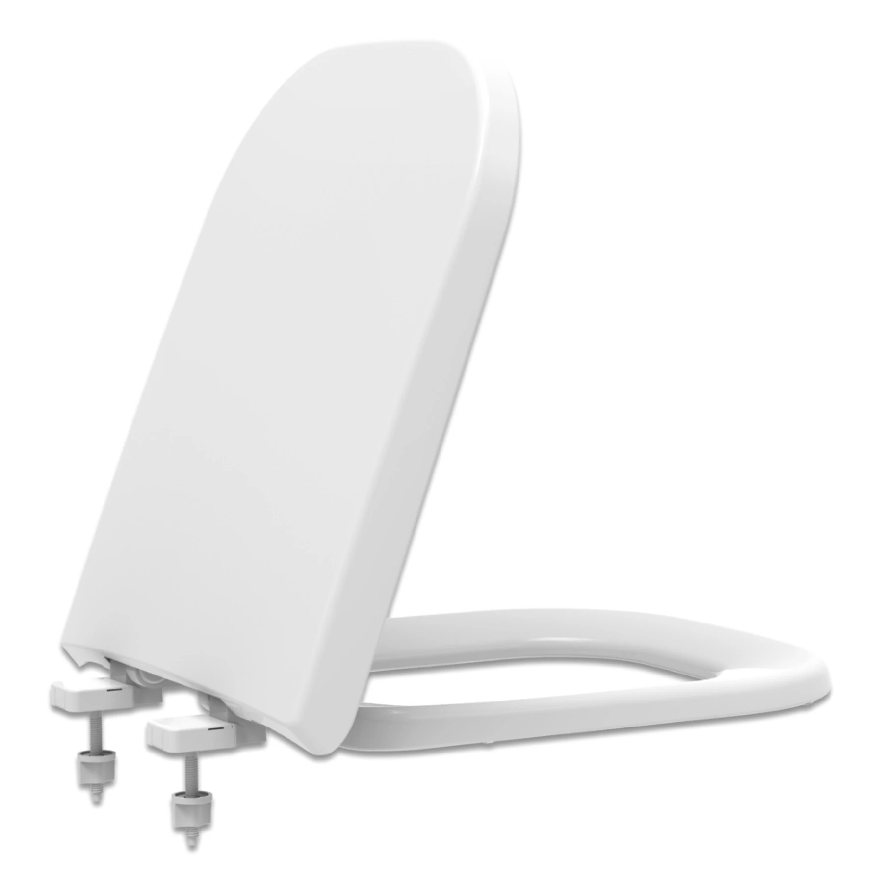 Assento Sanitário Quadrado Polipropileno Branco com Fechamento Comum Tupan