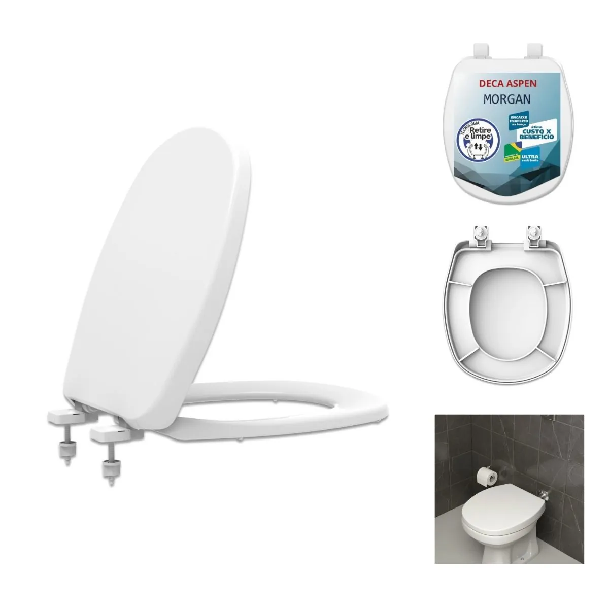 Assento Sanitário Deca Aspen Branco Pp Conv. Morgan