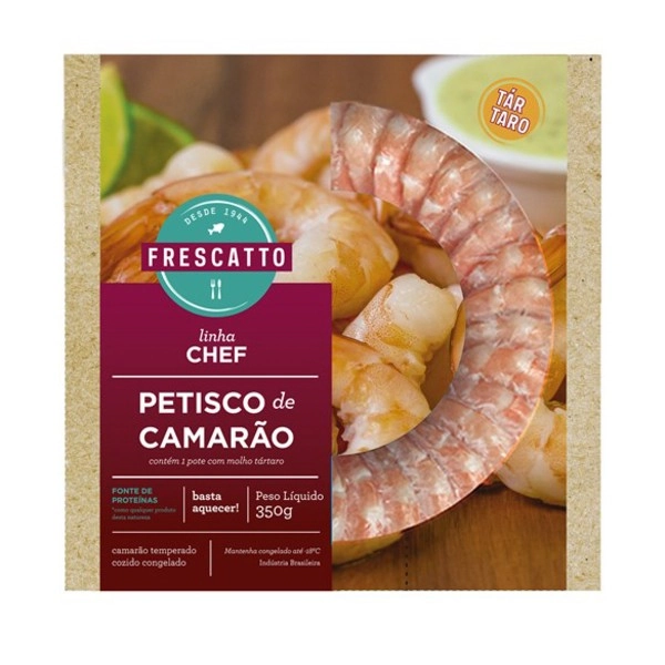 Petisco De Camarão Com Molho Tártaro Frescatto 350g