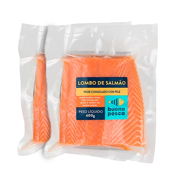 Lombo de Salmão Com Pele 600g
