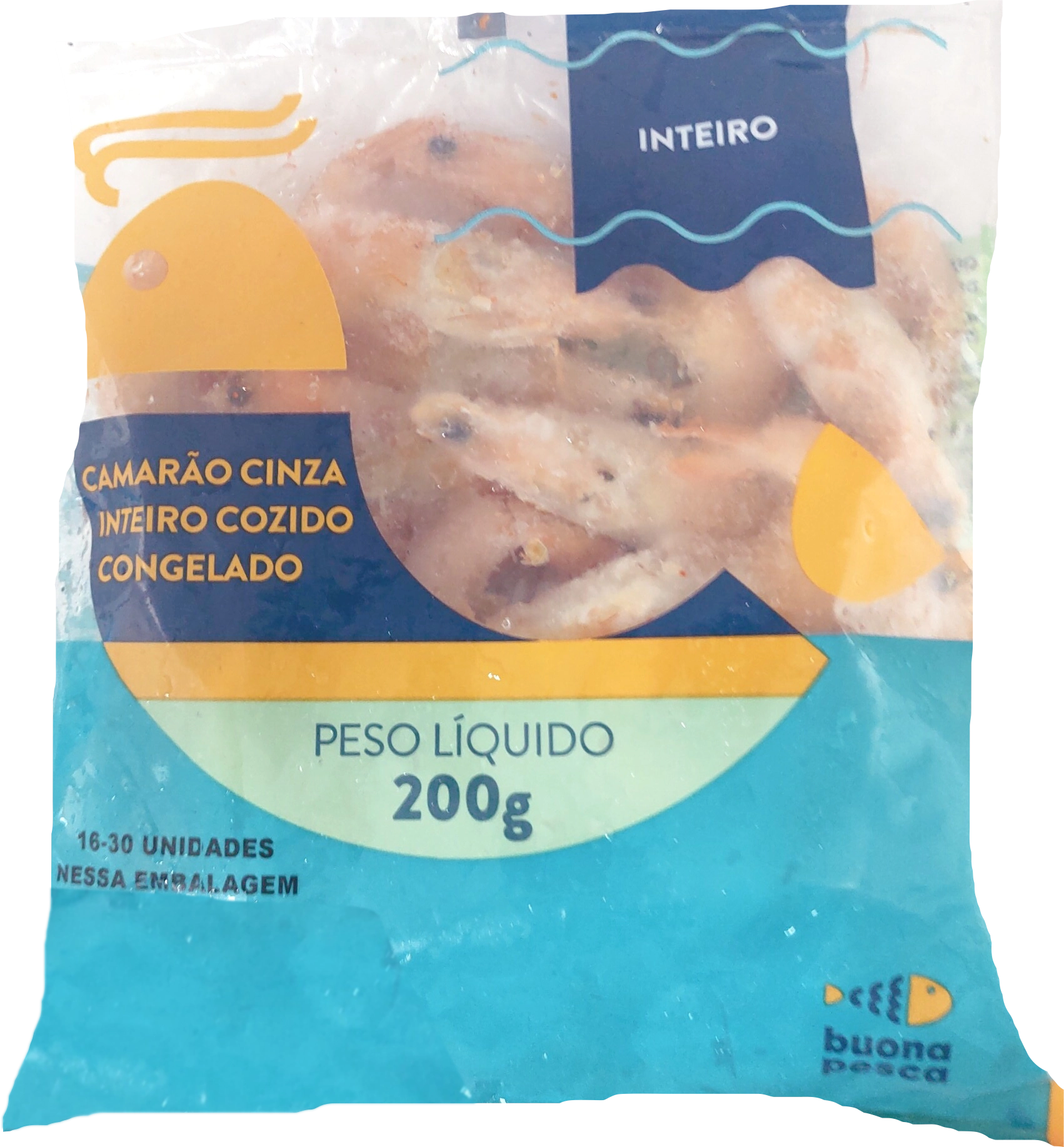 Camarao Inteiro Com Cabeca Buona Pesca 200gr