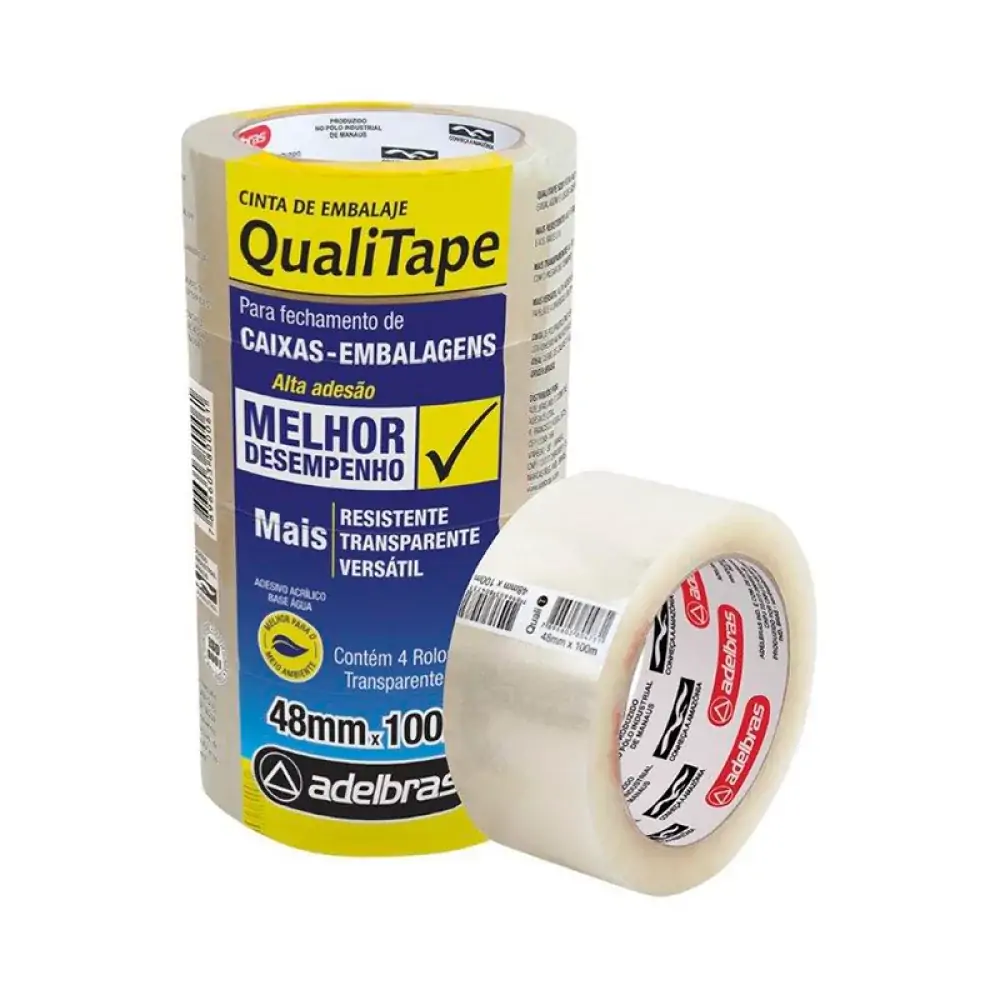 Fita Adesiva Pp 48mmx100m Qualitape Transp. 0811000032 Pt 4 Un