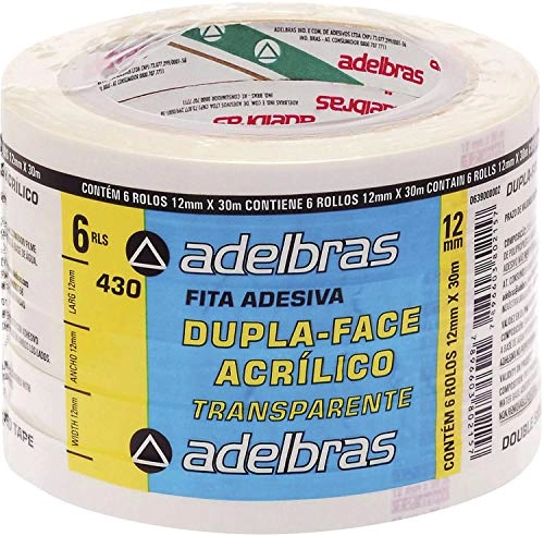 Fita Dupla Face Adelbras 12 X 30 Mm