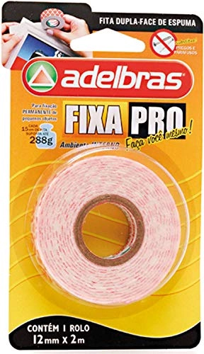 Fitas Dupla Face Fixa Pro Espuma 12mm X 2 Metros
