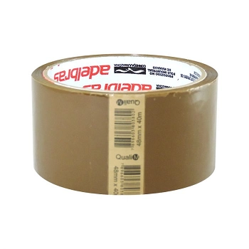 Fita Para Empacotamento Adelbras Marrom 48mmx40m