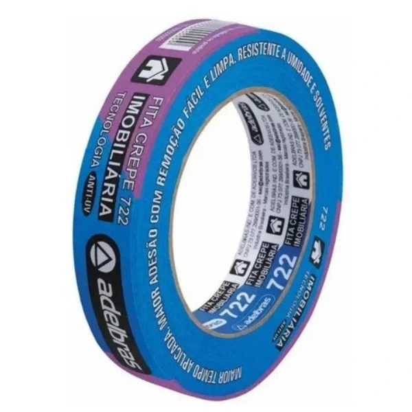 Fita Crepe 24mm X 50mts 722 Azul Adelbras