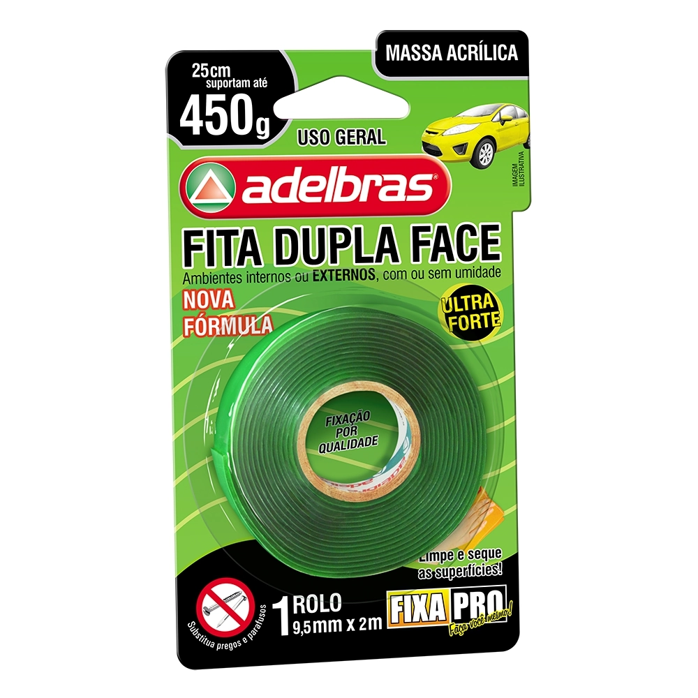 Fita Dupla Face Fixa Pro Massa Acrilic 9,5mmx2 Unidade 81500
