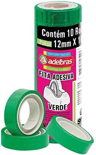 Fita Adesiva Adelbras Verde 12mmx10m