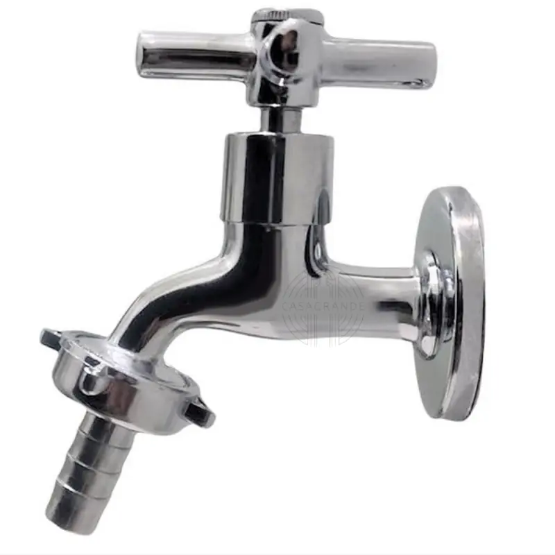 Descubra a Qualidade CasaGrande Mundial: Torneira para Tanque e Jardim Alavanca C-31 em Metal Cromado 1/4 de Volta