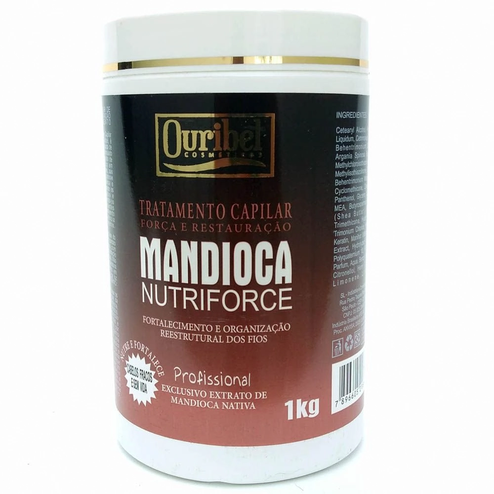 Ouribel Máscara Tratamento Capilar 1kG Mandioca Nutriforce